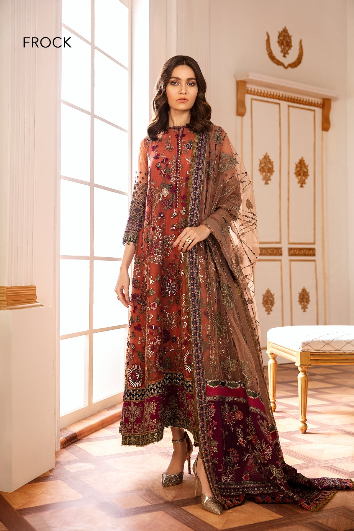 EMBROIDERED NET CH07-03 STITCHED