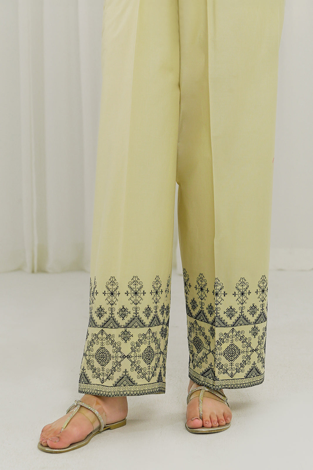 1 Piece Cambric Embroidered Culottes Bottoms (CB0002)