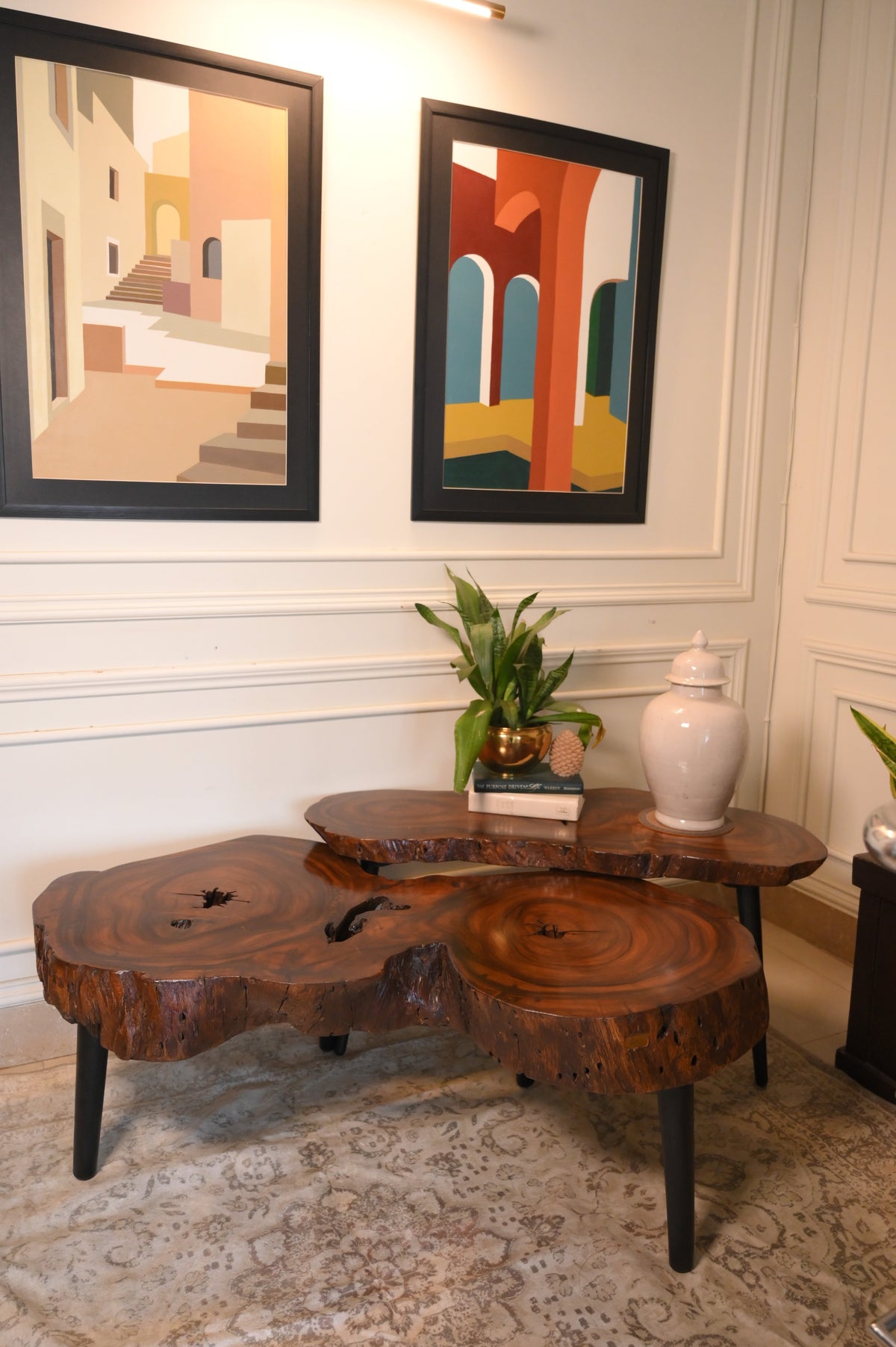 Sheesham centre table set of 2
