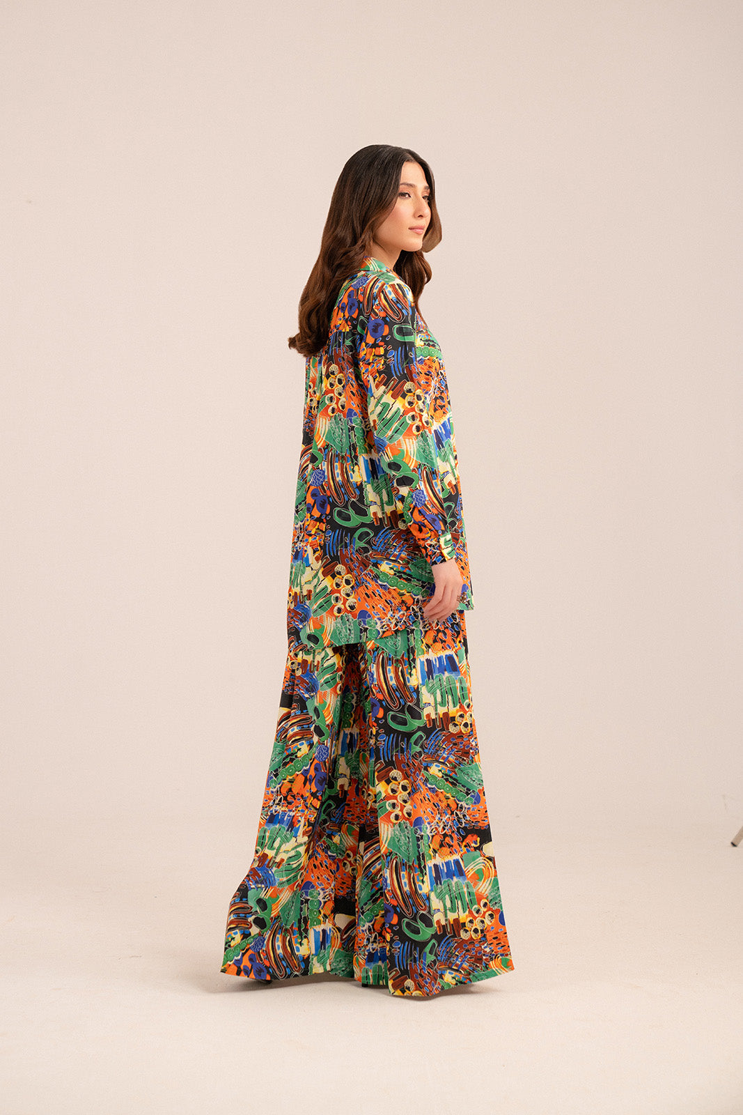 2 Piece Linen Solid Shirt/Bottom (CF0172)