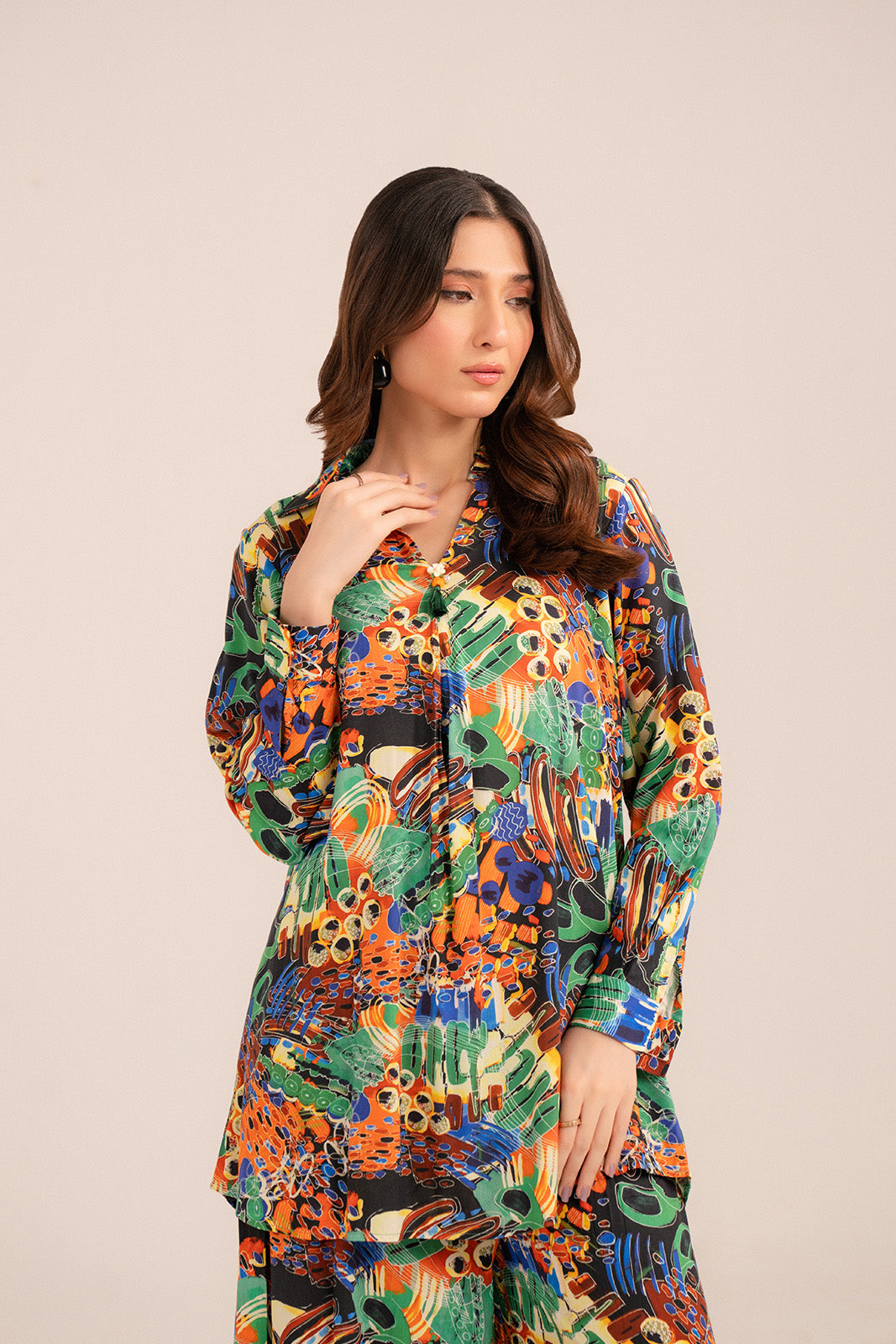 2 Piece Linen Solid Shirt/Bottom (CF0172)