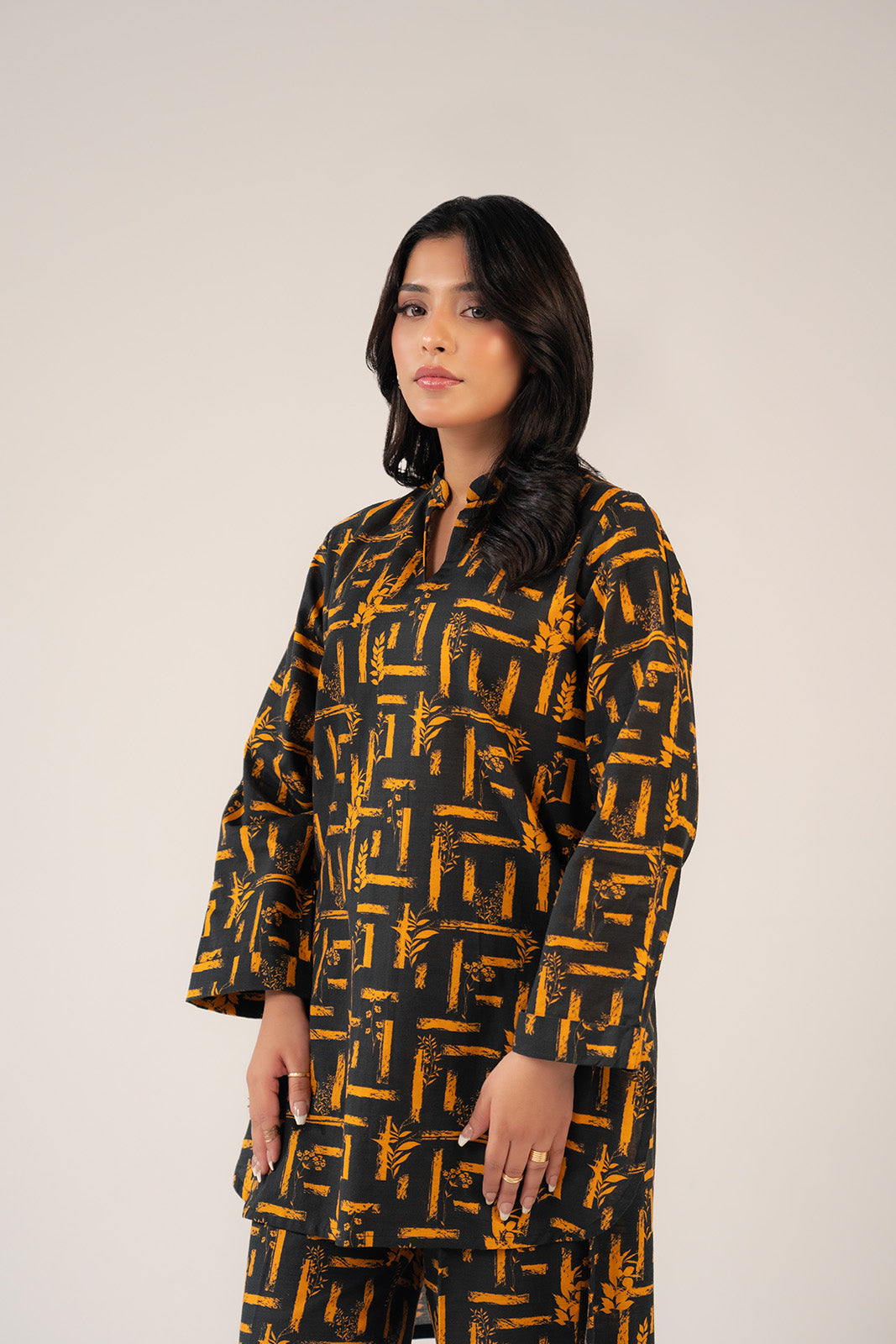 2 Piece Printed Slub Khaddar Printed Suit (CF0177)