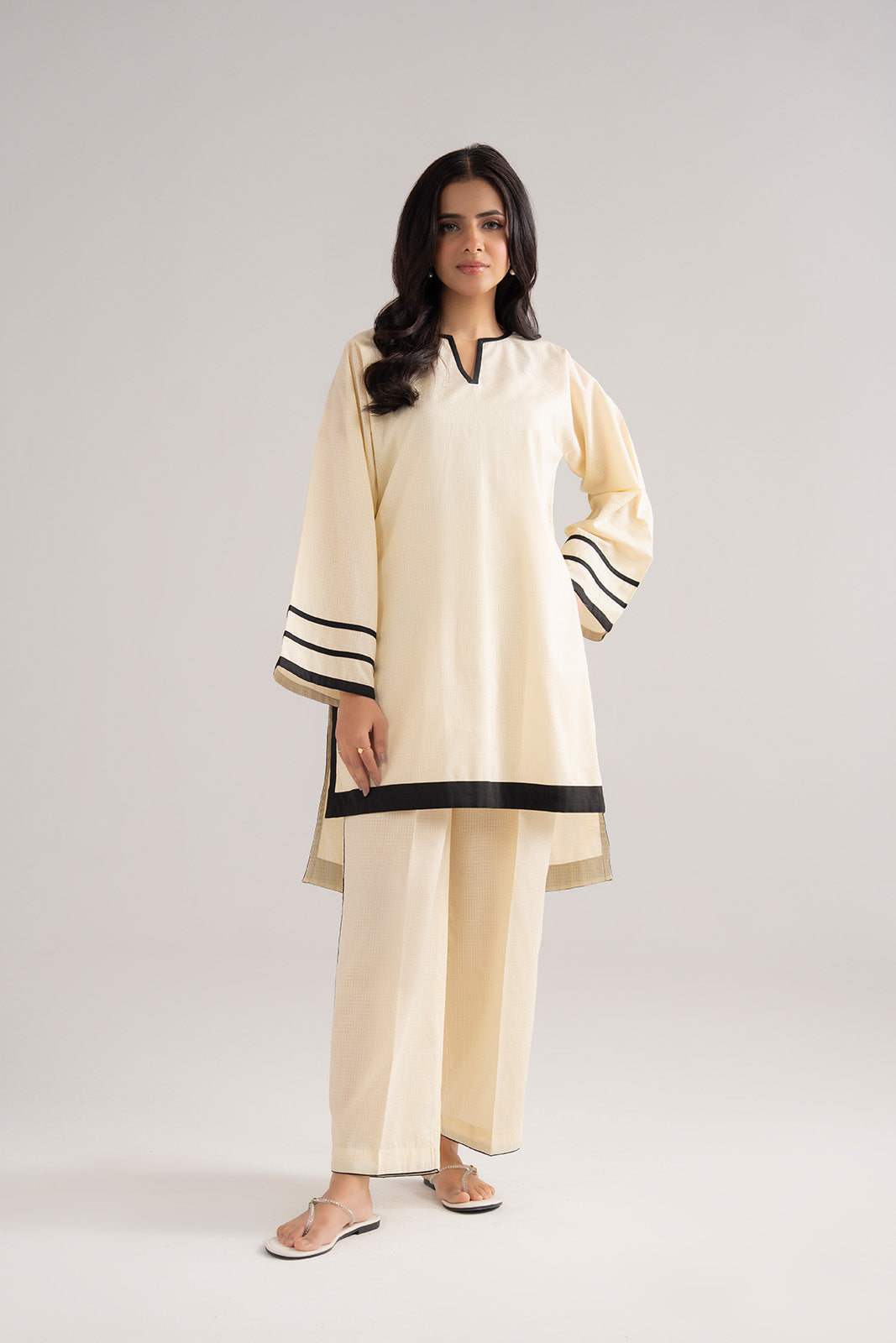 2 Piece Cotton Rip Stop Solid Suit (CF0185)