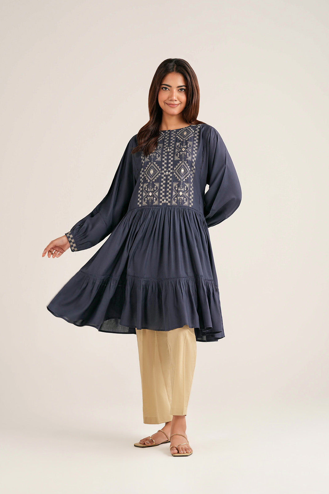 1 Piece Arbi Lawn Embroidered Top (CF0195)