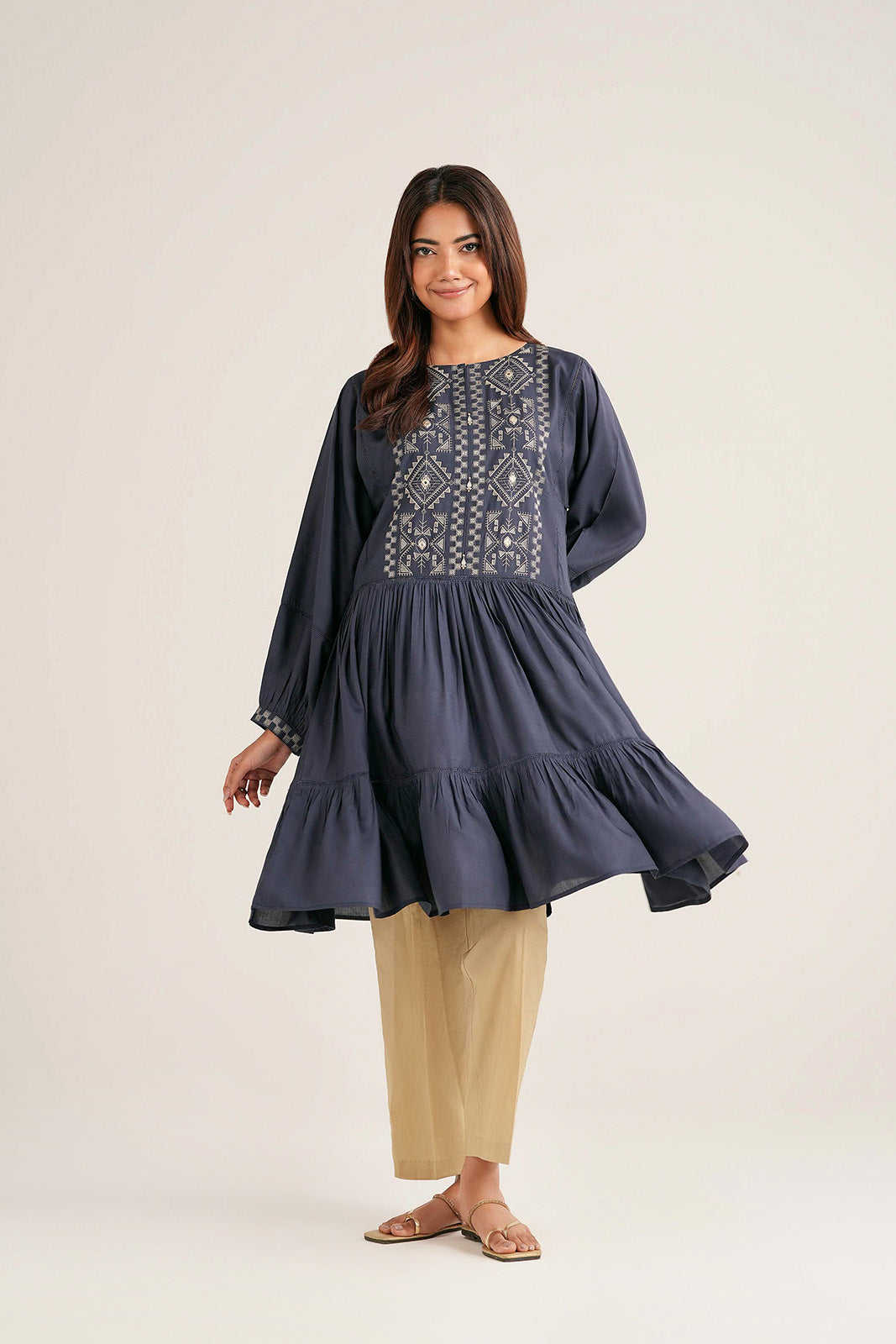 1 Piece Arbi Lawn Embroidered Top (CF0195)