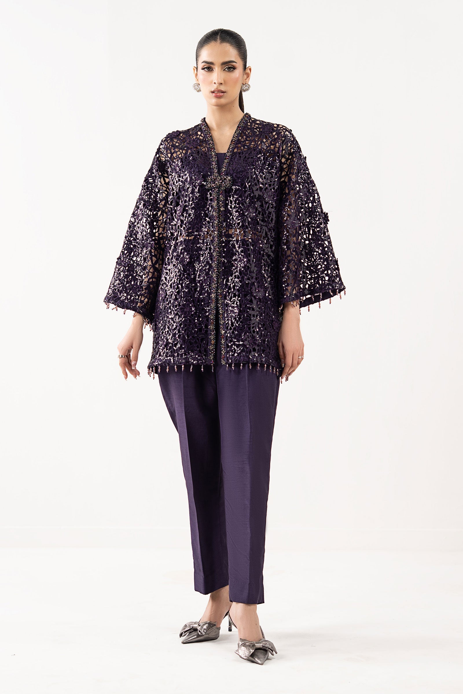 Embroidered Lace Fabric (1Pc)