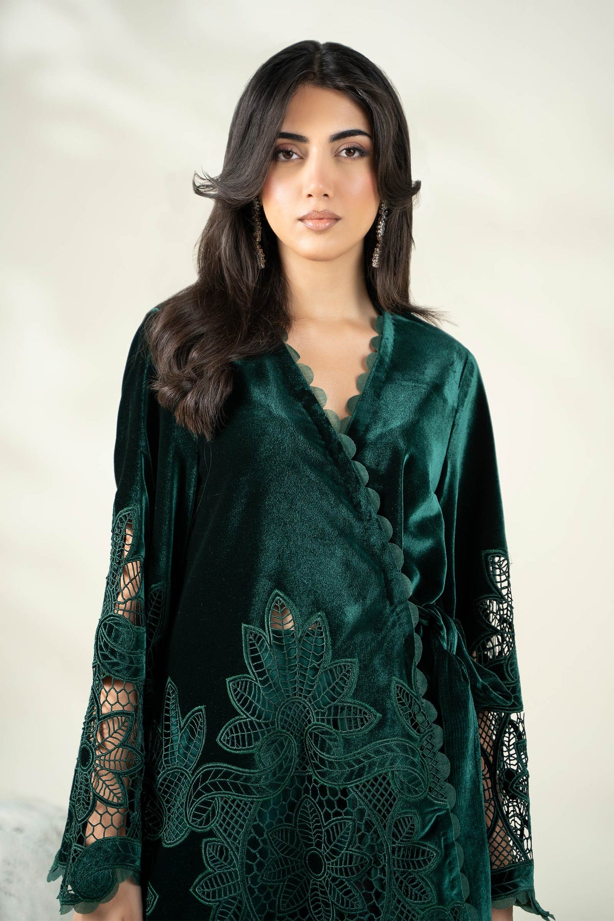 Embroidered Velvet Fabric (1Pc) | LF-CH25-05
