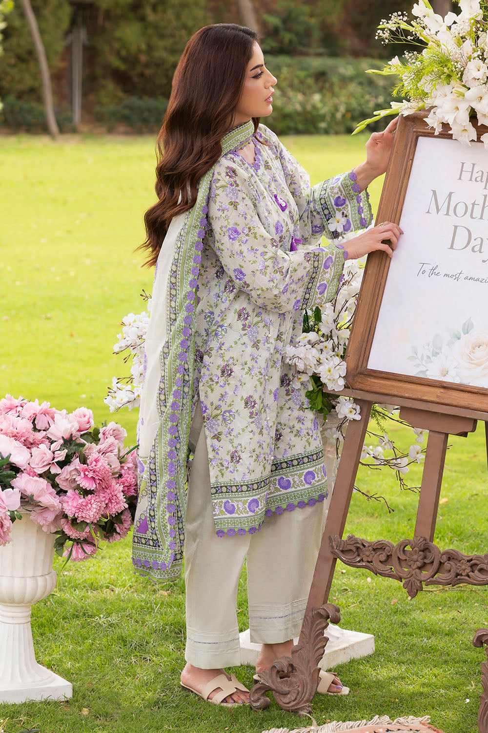 3 Piece Printed Suit