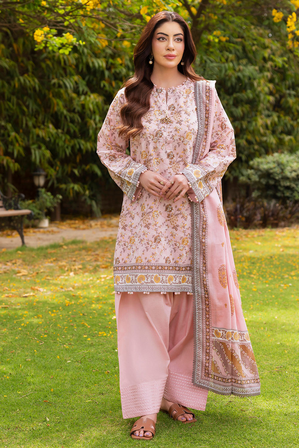 3 Piece Printed Suit