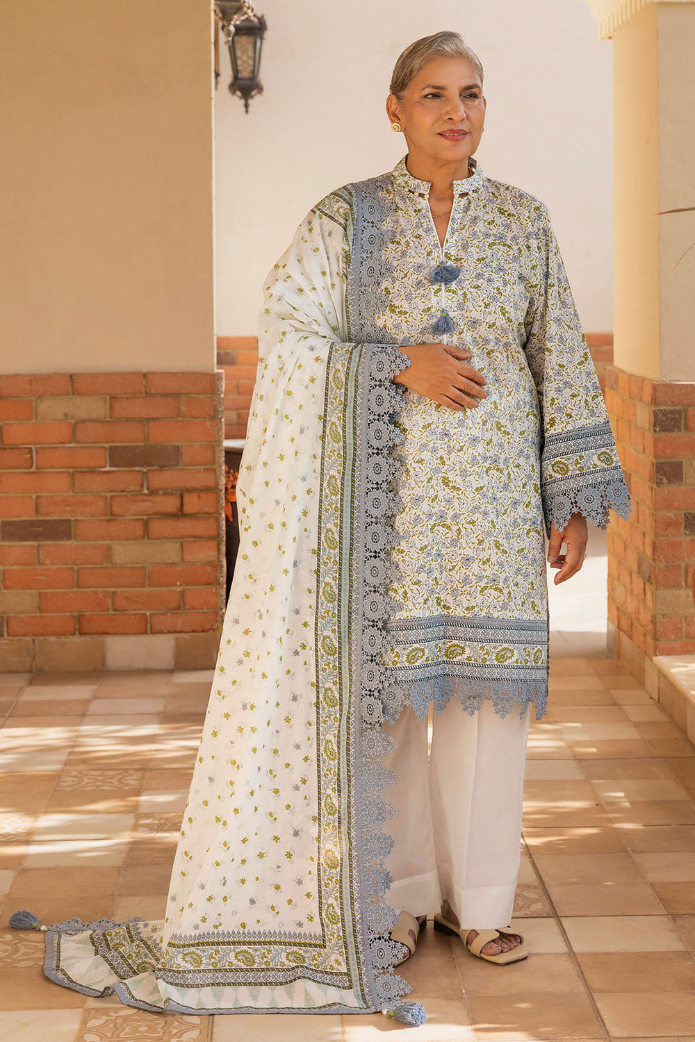 3 Piece Printed Suit