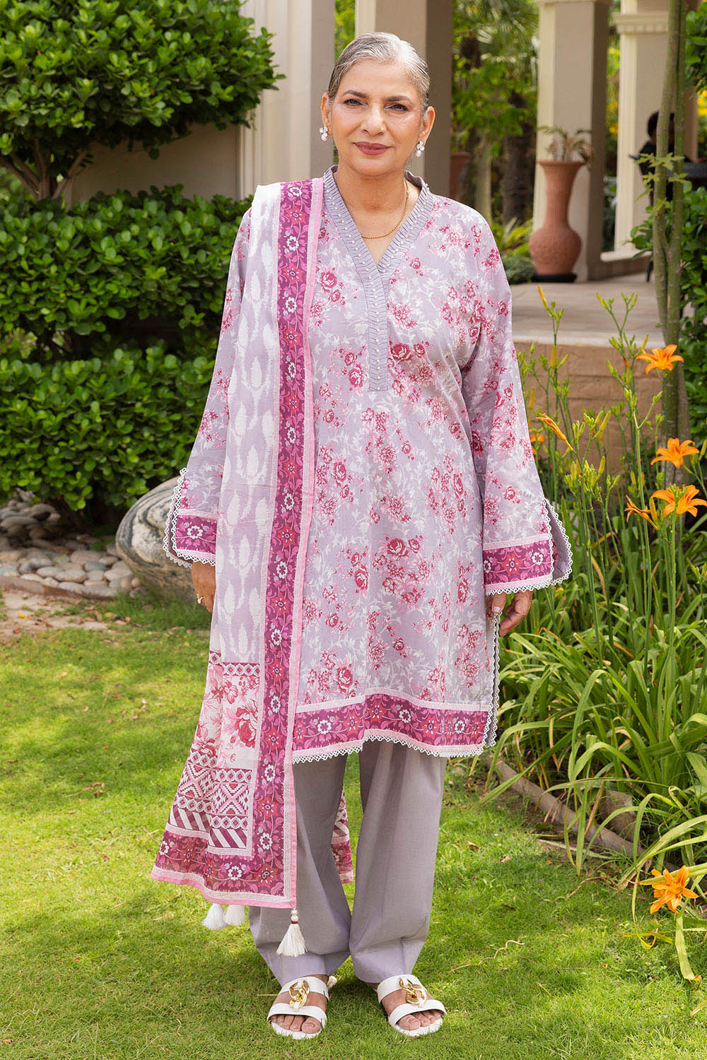 3 Piece Printed Suit