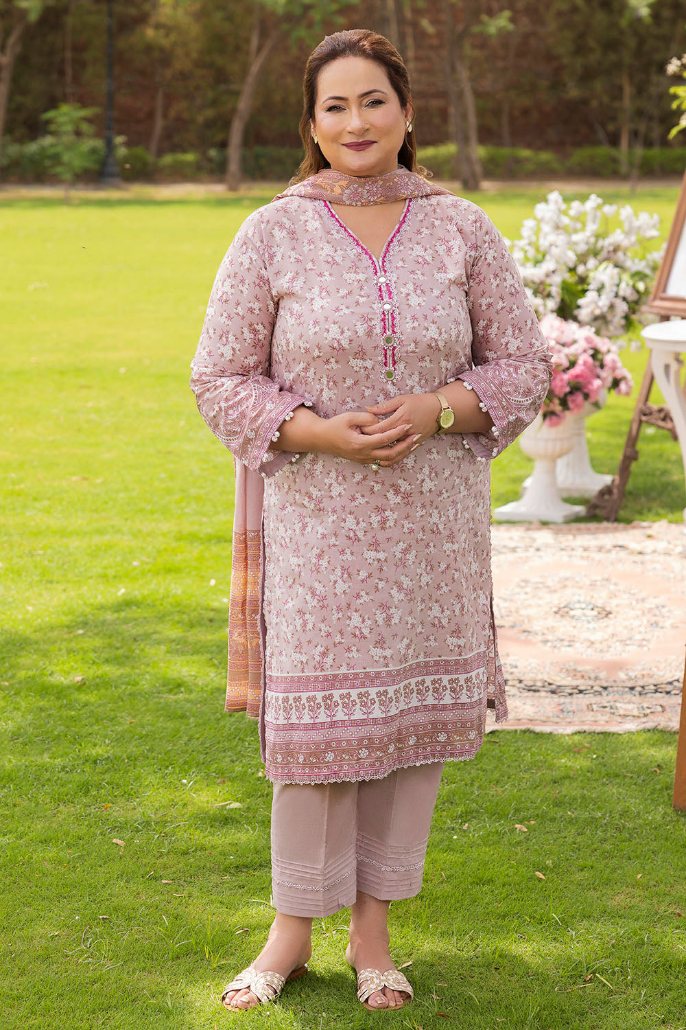 3 Piece Printed Suit