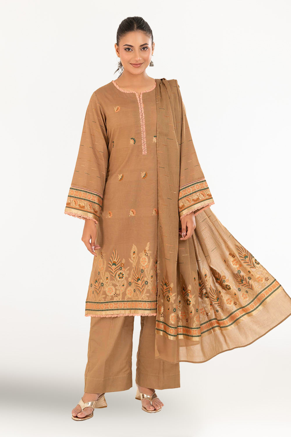 3 Piece Unstitched Jacquard Suit CLP-52176 E