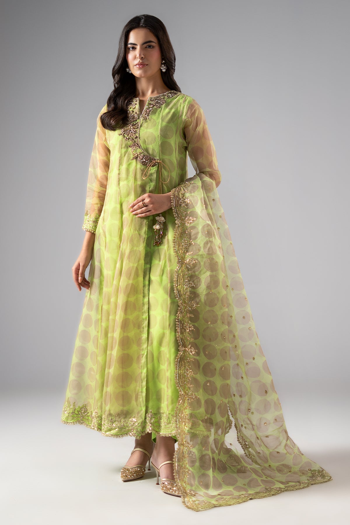 3-PC Printed Organza CMA-6-063