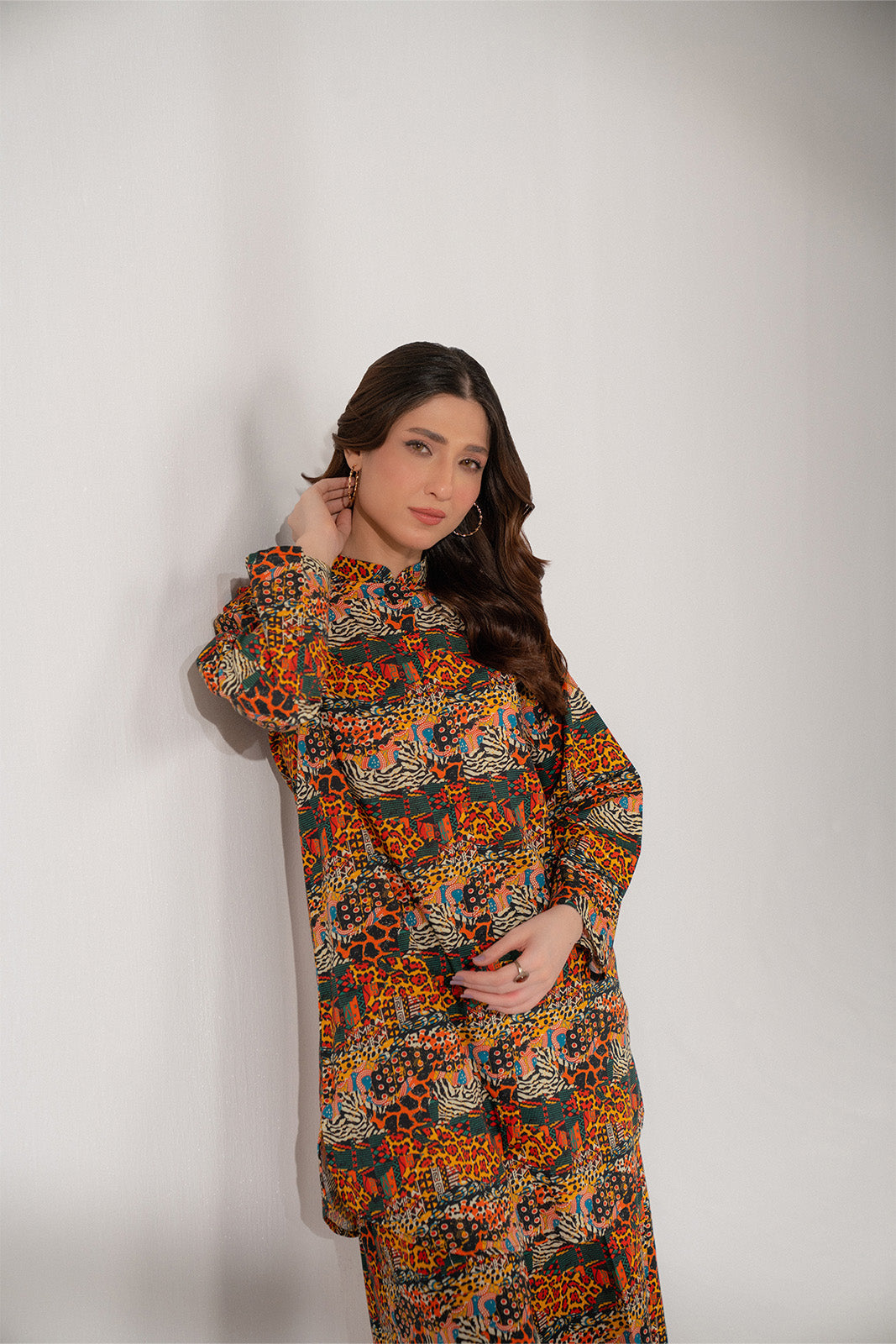 2 Piece Printed Slub Khaddar Printed Shirt (CP0219)