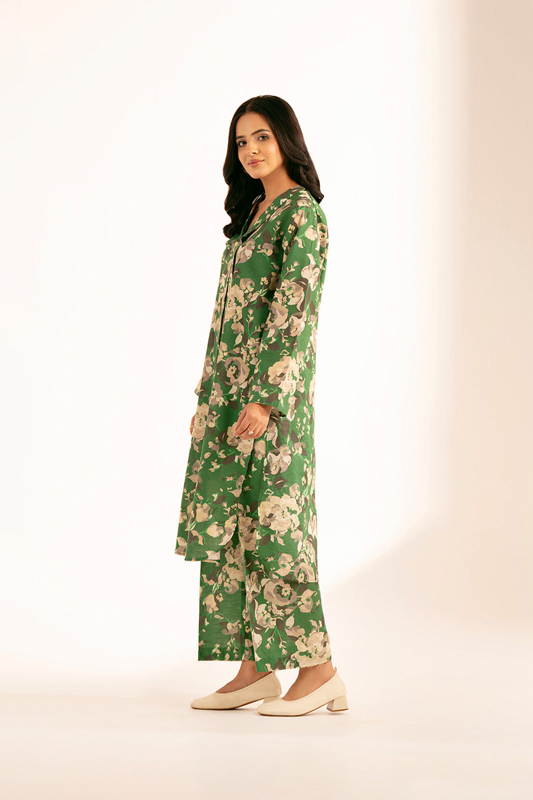 2 Piece Printed Slub Khaddar Printed Shirt (CP0220)