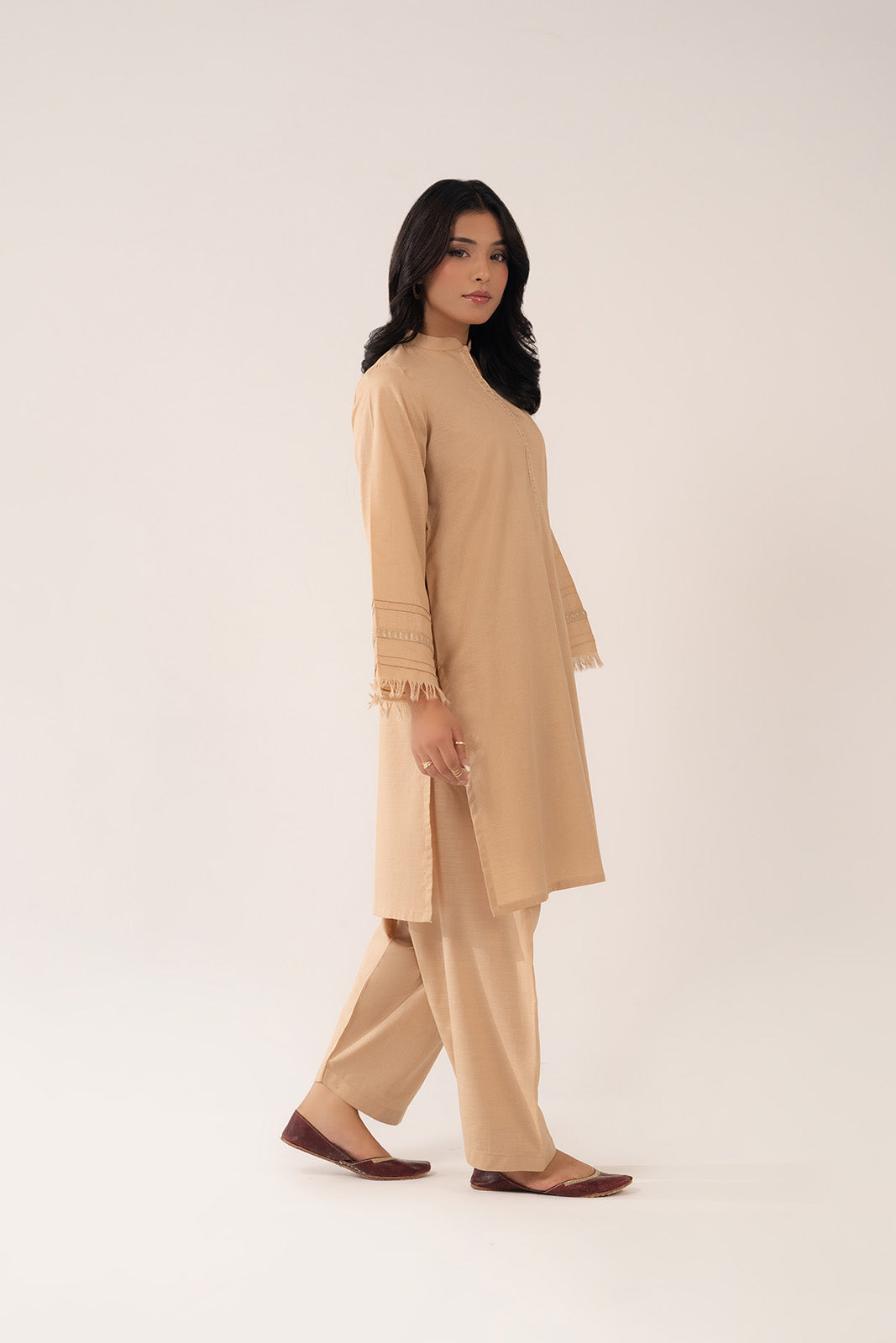 2 Piece Slub Khaddar Embroidered Shirt (CP0261)