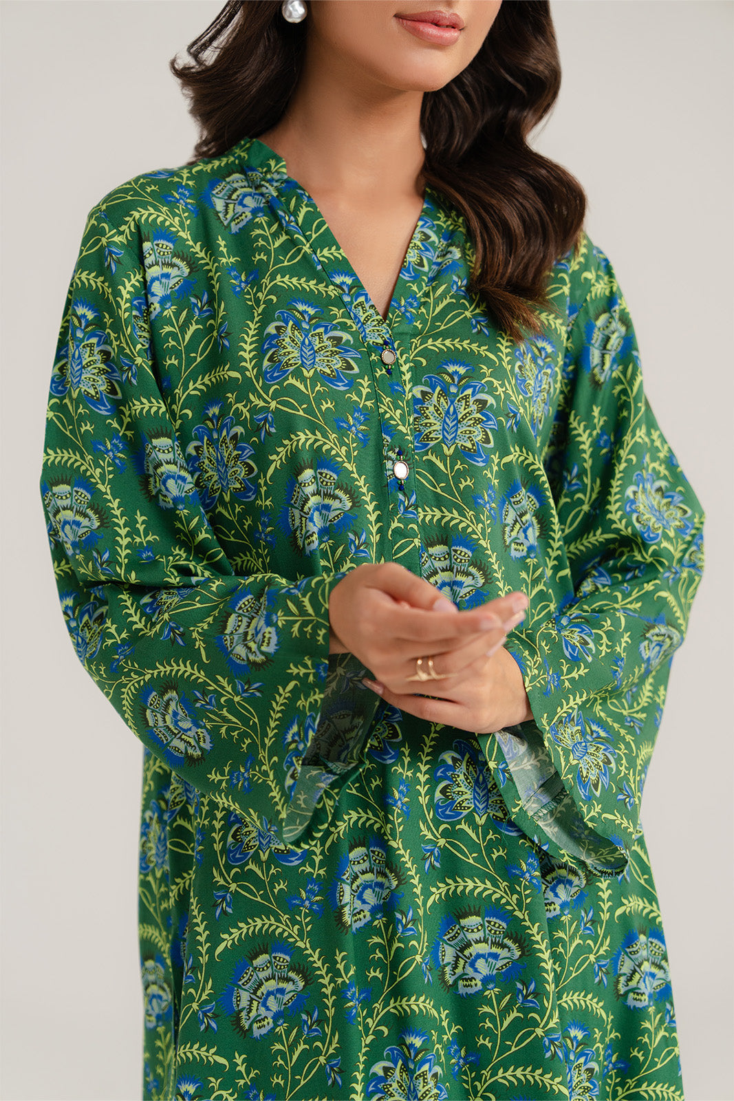 2 Piece Linen Printed Printed Suit (CP0278)