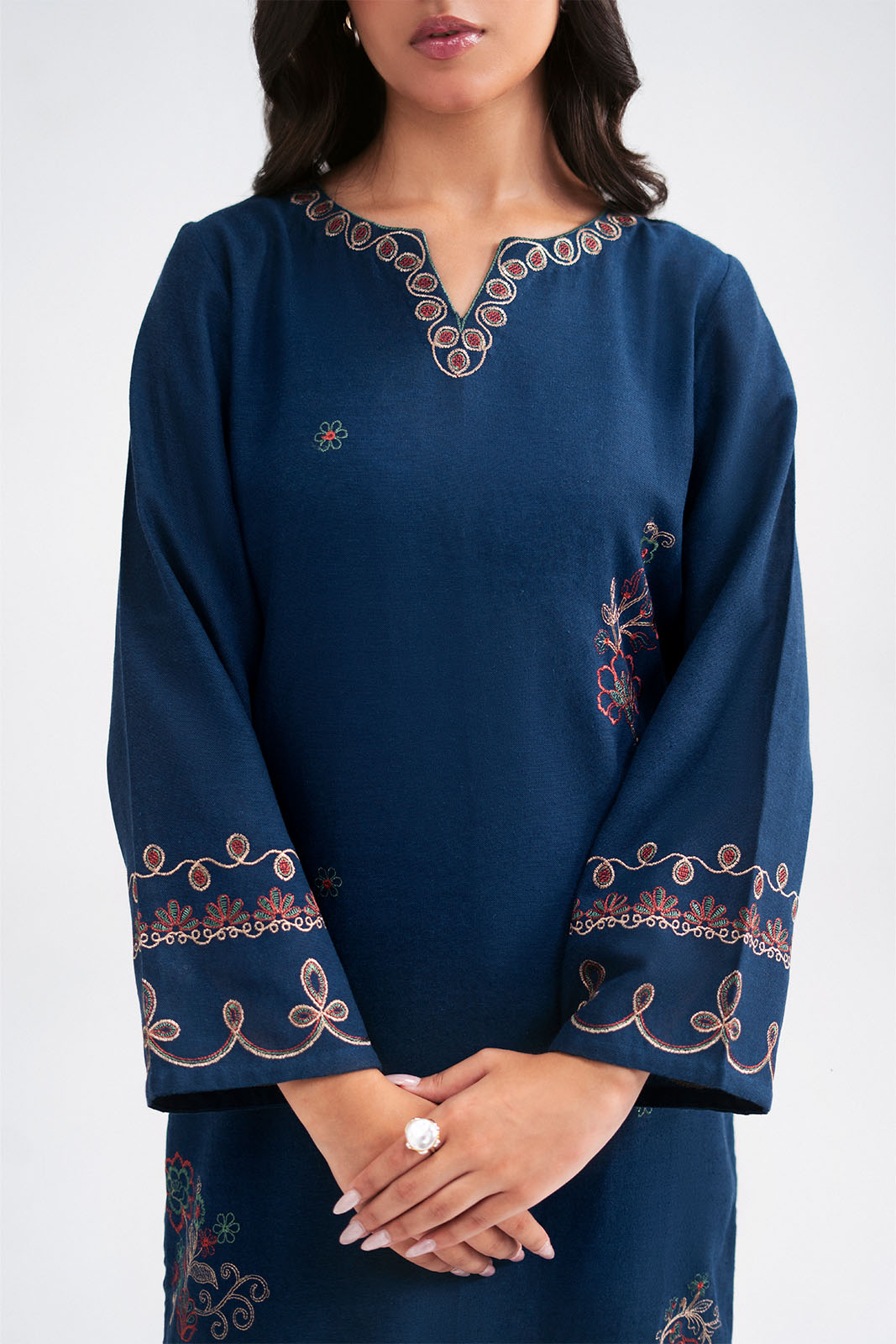 2 Piece Cotton Karandi Embroidered Suit (CP0570)