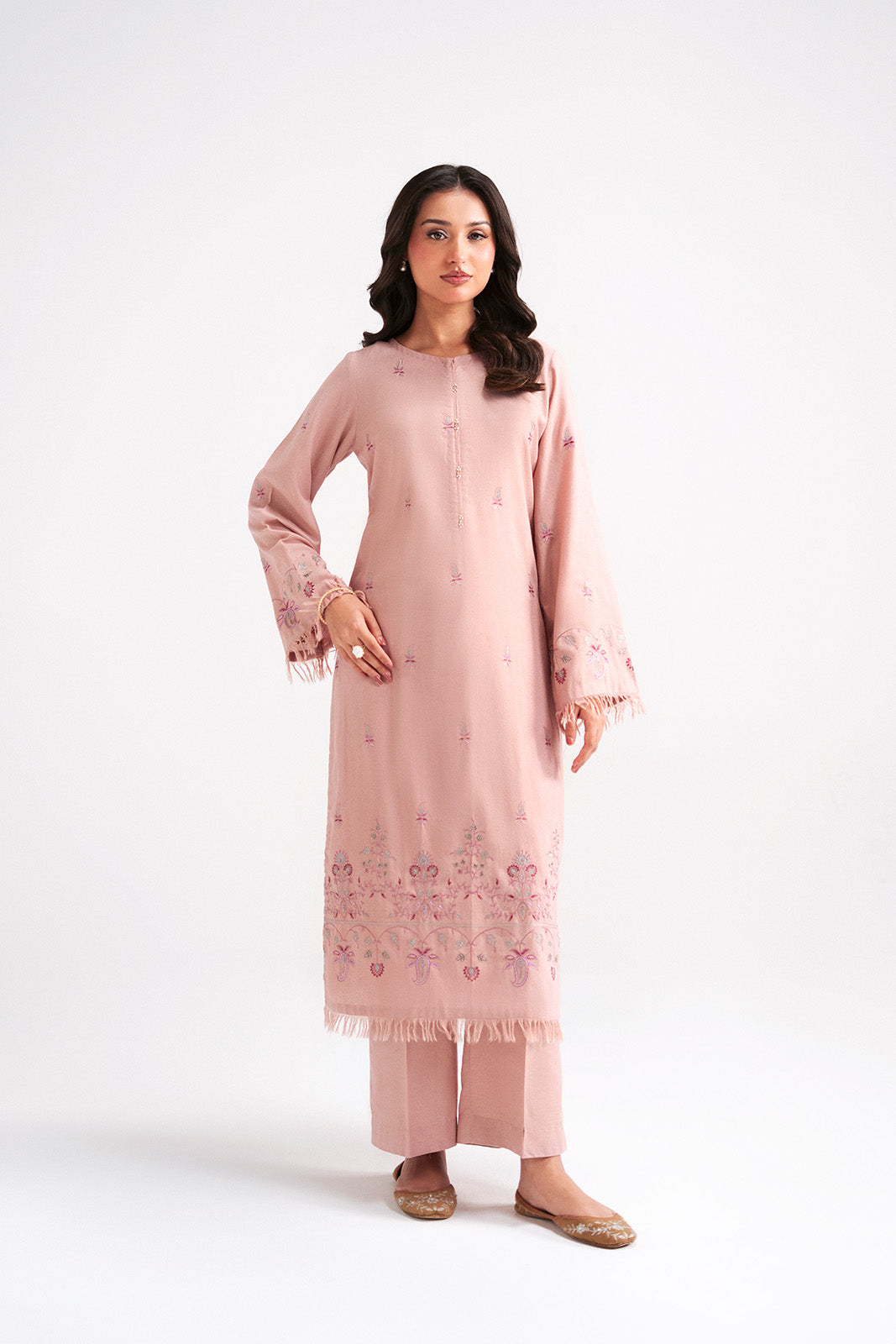 2 Piece Lawn karandi Embroidered Suit (CP0592)