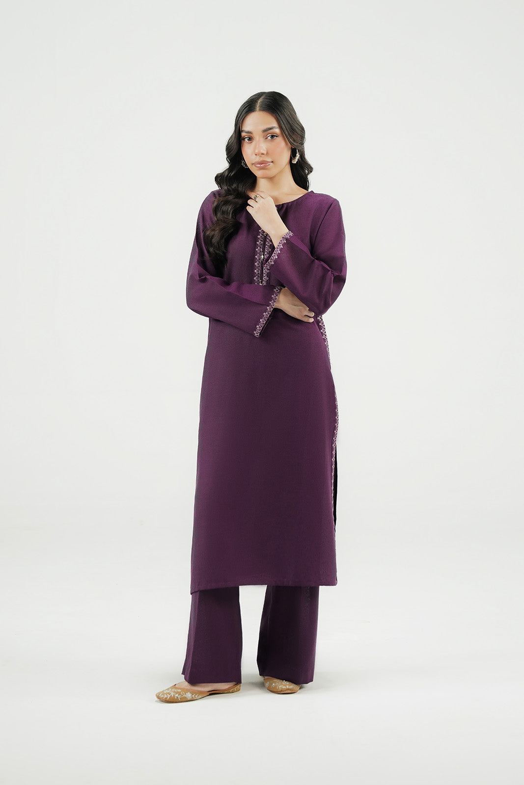 2 Piece Cotton Karandi Embroidered Suit (CP0607)