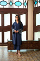 SS24DC-2328 NAVY BLUE 2PCS EMBROIDERED KURTA WITH TROUSER