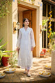 SS24DA-2396 WHITE 2PCS EMBROIDERED KURTA WITH TROUSER