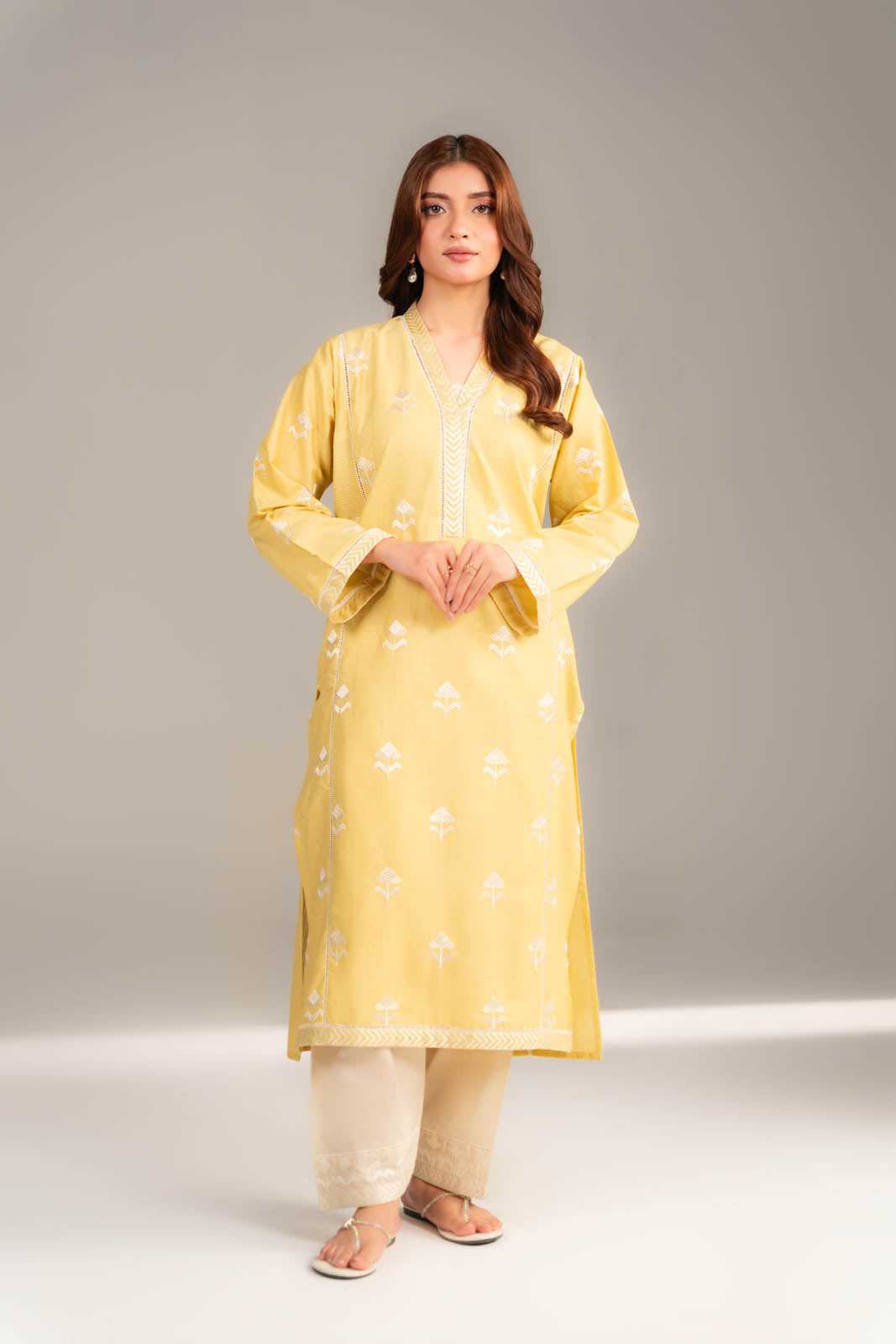 2 Piece Cotton Rip Stop Embroidered Suit (CS0444)