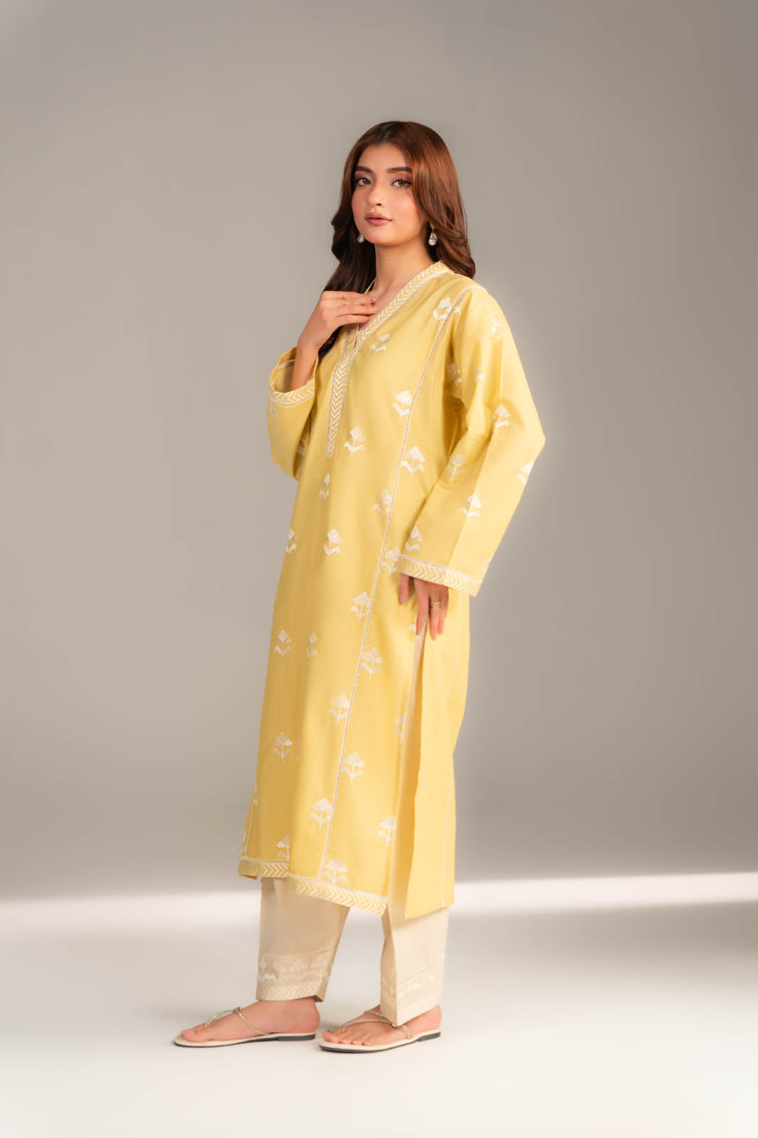 2 Piece Cotton Rip Stop Embroidered Suit (CS0444)