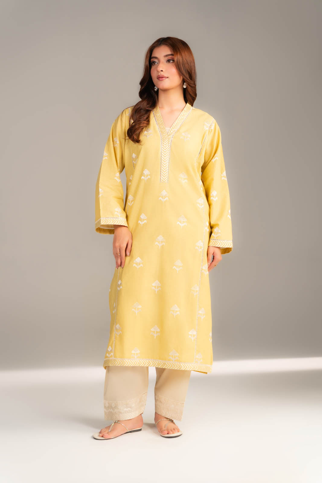 2 Piece Cotton Rip Stop Embroidered Suit (CS0444)