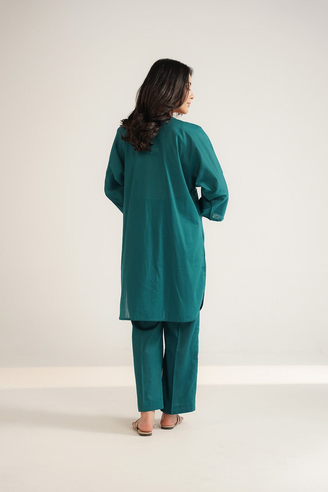 2 Piece Cotton Embroidered Suit (CS0476)