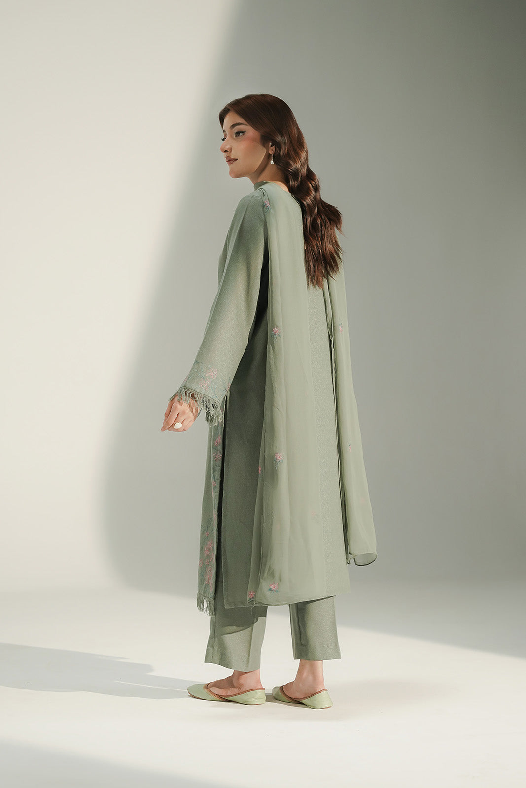 3 Piece Cotton Karandi Embroidered Suit (CS0493)
