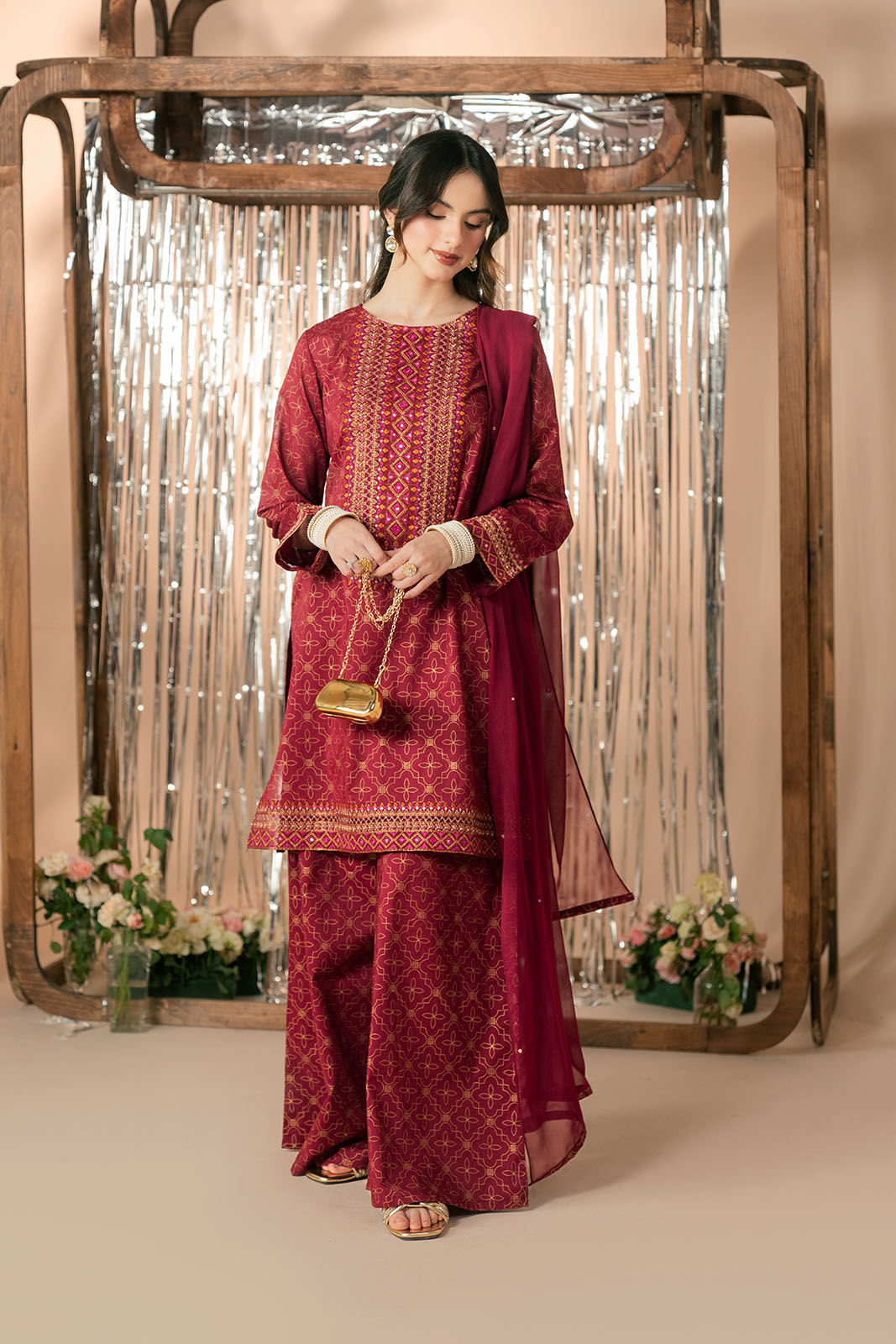 3 Piece Printed Lawn Embroidered Suit (CS0552)