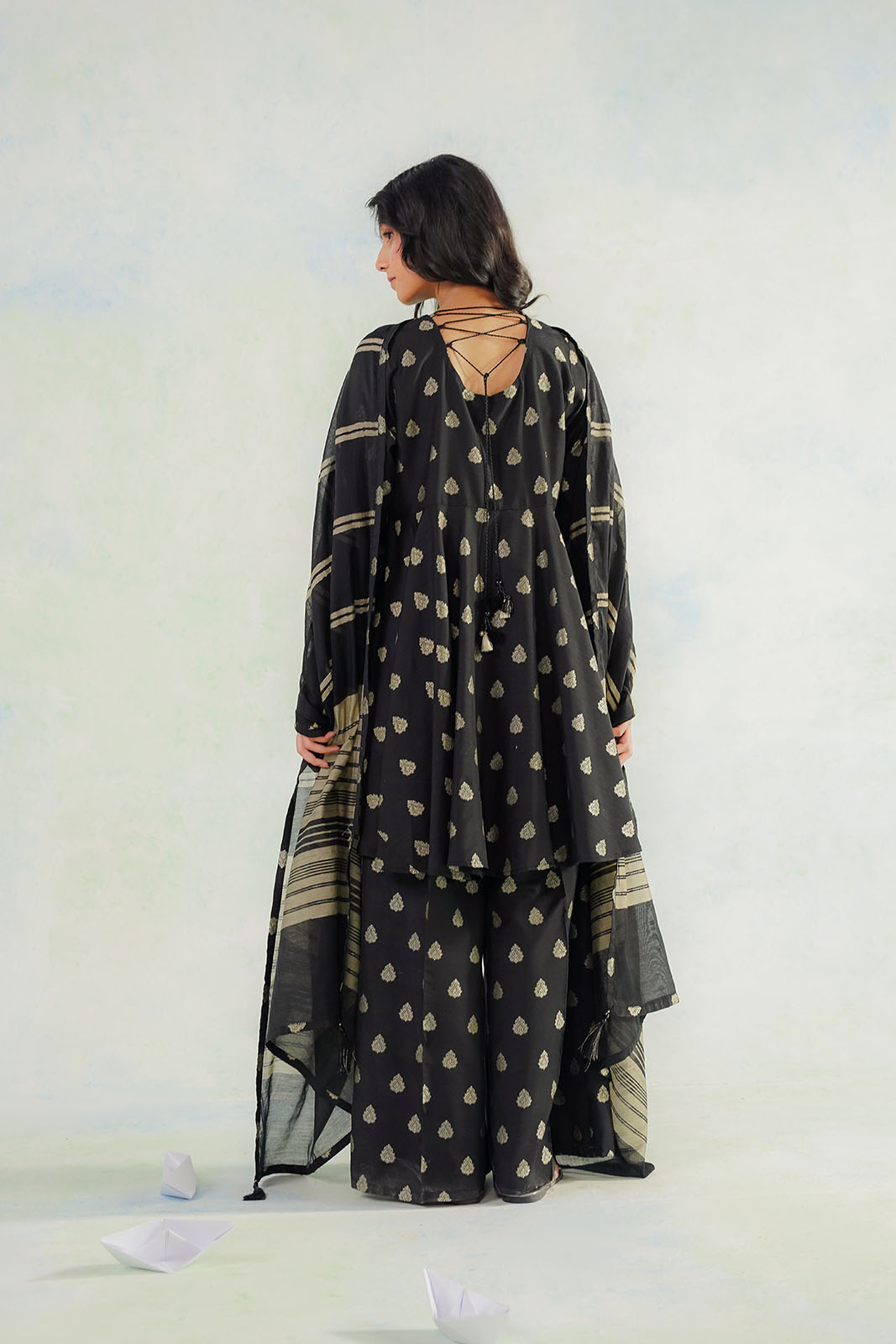 3 Piece Cotton Silk Embroidered Suit (CS0609)