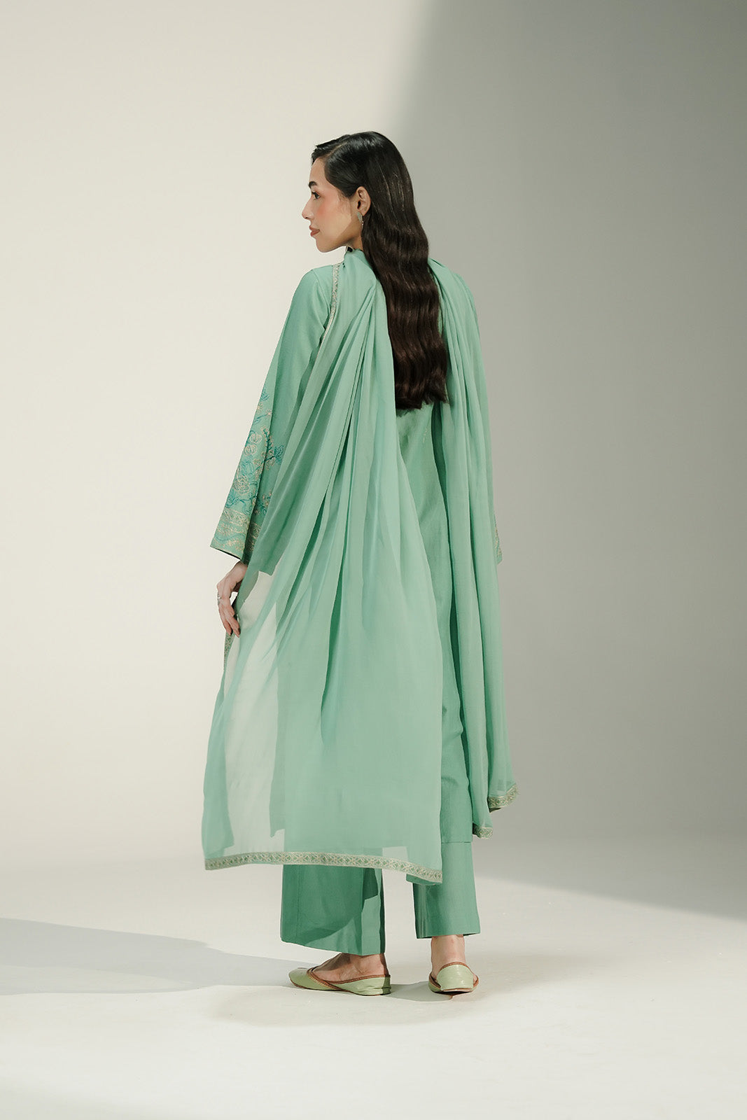 3 Piece Slub Khaddar Embroidered Suit (CS0727)