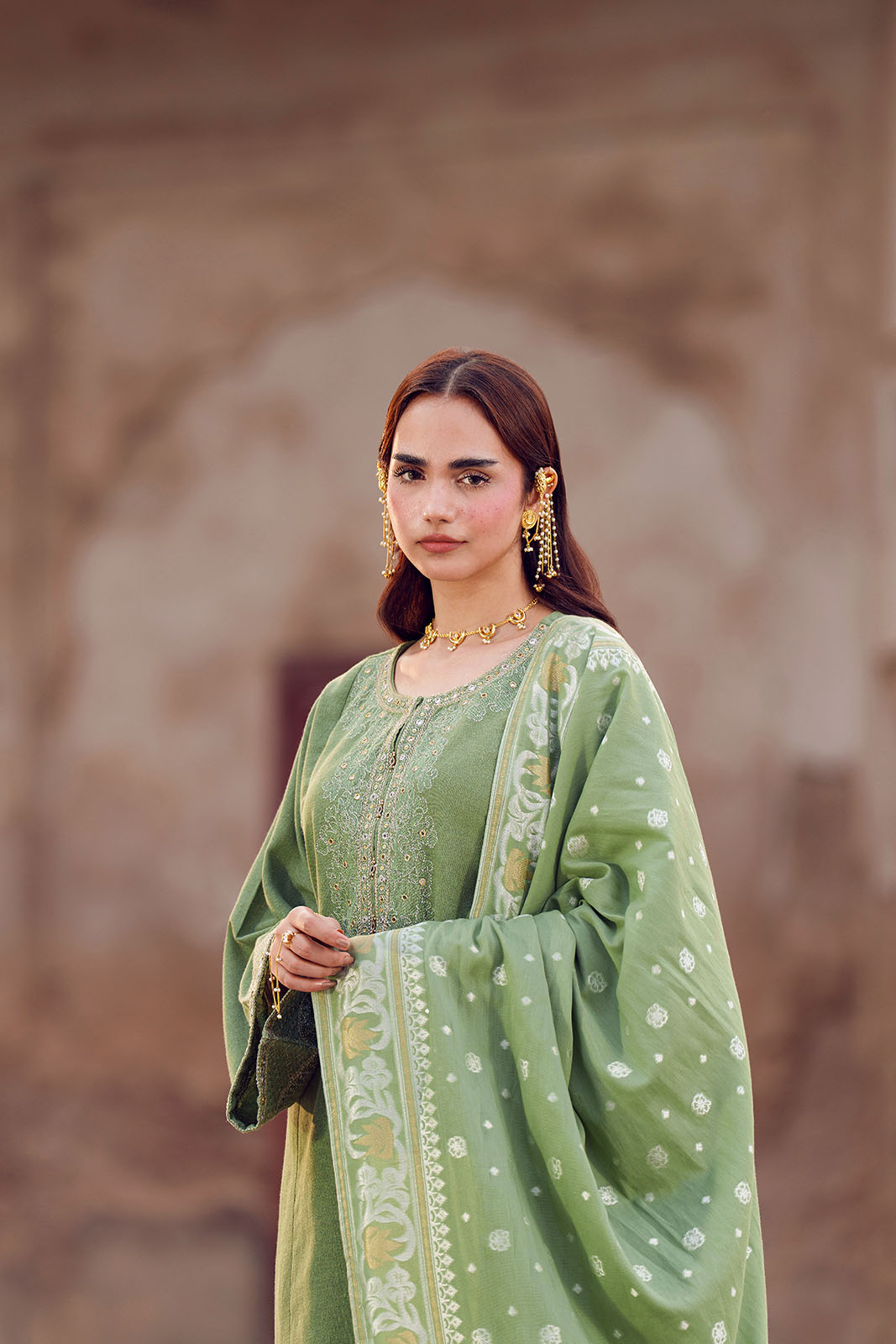 3 Piece Cotton Karandi Embroidered Suit (CS0747)