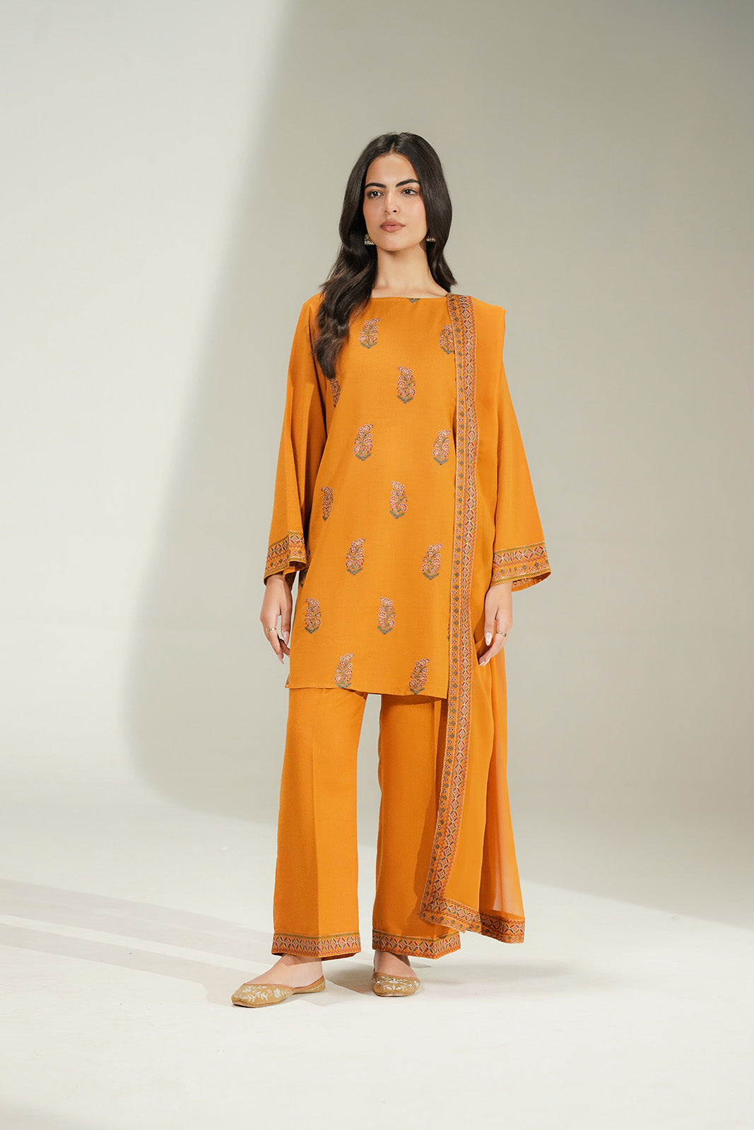 3 Piece Lawn Karandi Embroidered Suit (CS0756)