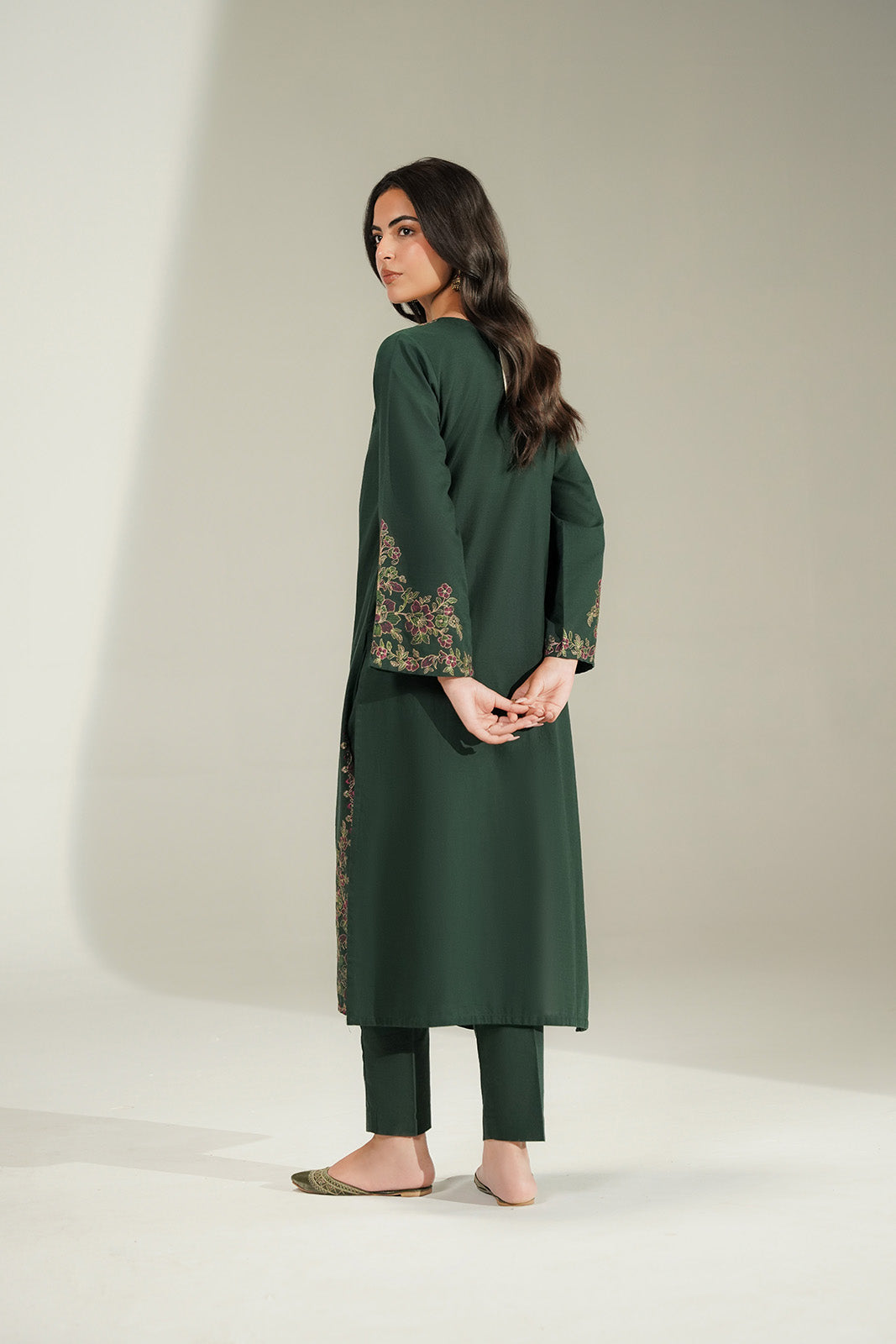 2 Piece Slub Khaddar Embroidered Suit (CS0758)