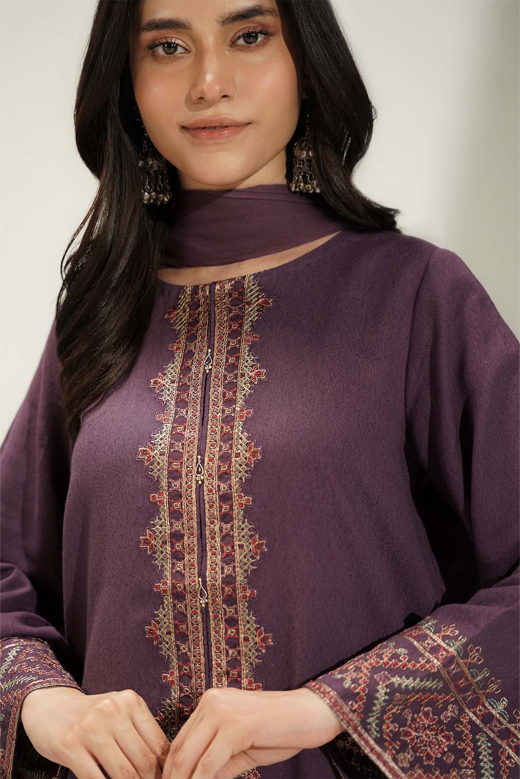 3 Piece Lawn Karandi Embroidered Suit (CS0762)