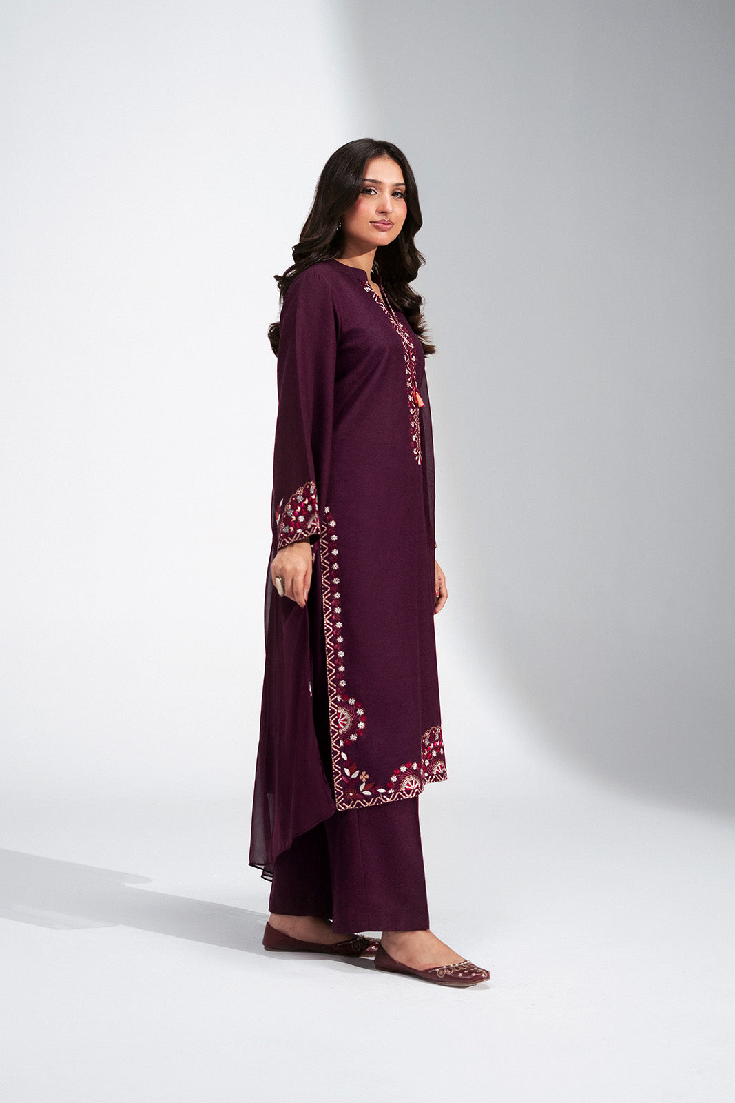 3 Piece Cotton Karandi Embroidered Suit (CS0772)