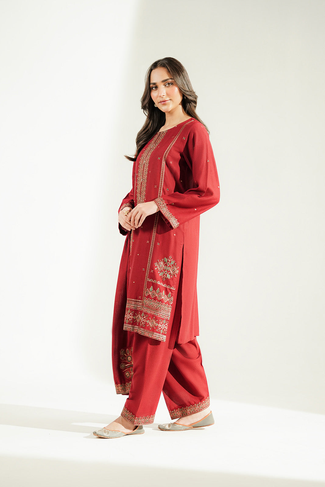 3 Piece Lawn Karandi Embroidered Suit (CS0784)