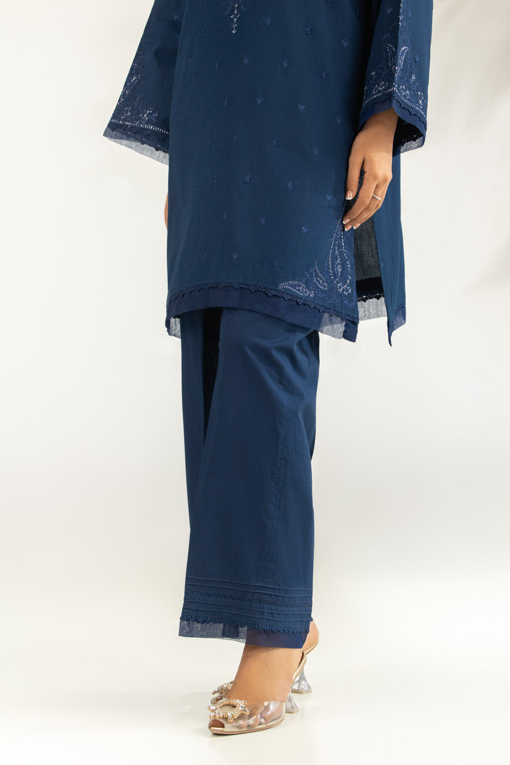 Cambric Embroidered Co-Ord Set