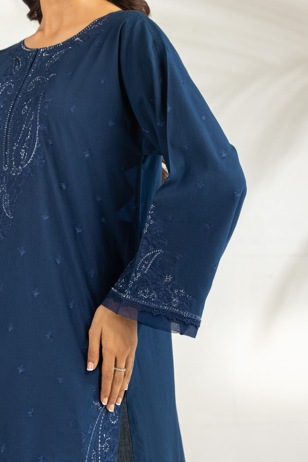 Cambric Embroidered Co-Ord Set