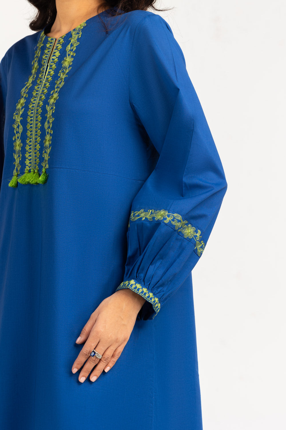 Cambric Embroidered Co-Ord Set