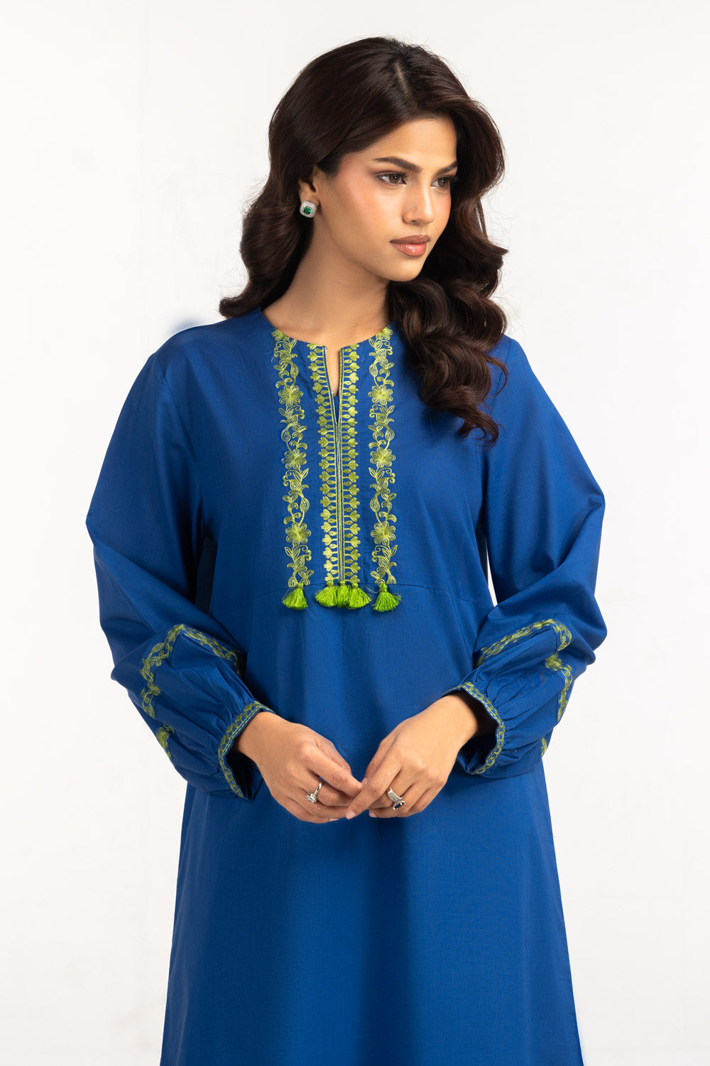 Cambric Embroidered Co-Ord Set