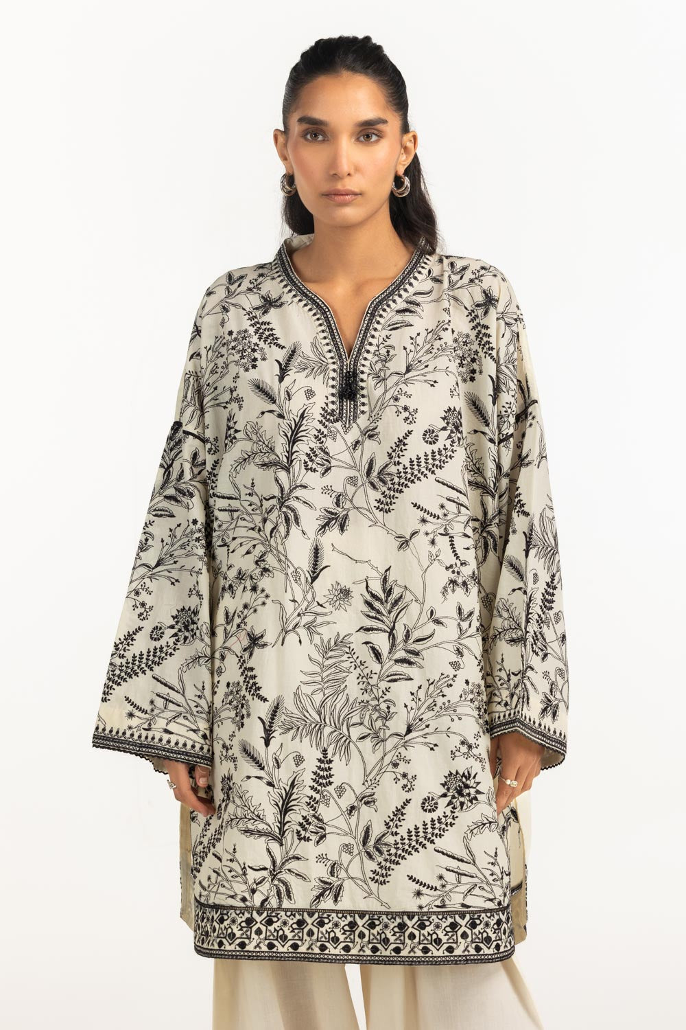 Cambric Embroidered Co-Ord Set
