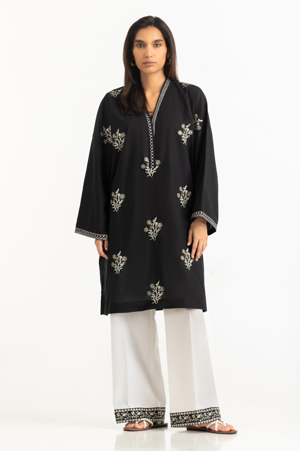 Cambric Embroidered Co-Ord Set