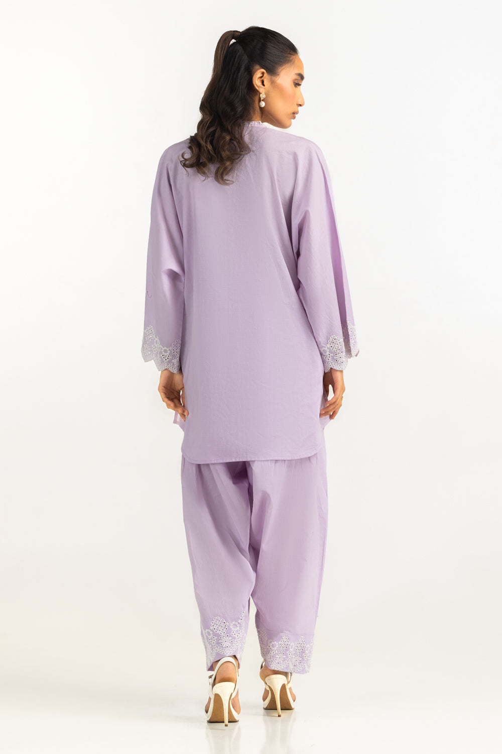 Cambric Embroidered Co-Ord Set