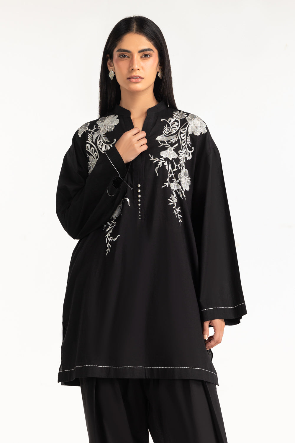 Cambric Embroidered Co-Ord Set