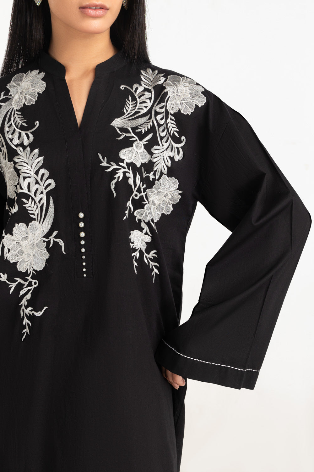 Cambric Embroidered Co-Ord Set